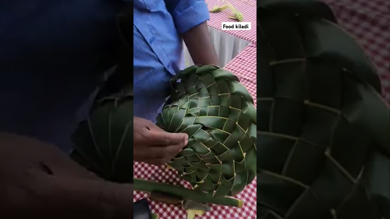 Coconut Leaf hat 🧢 #food #coconut #craft @Foodkiladi