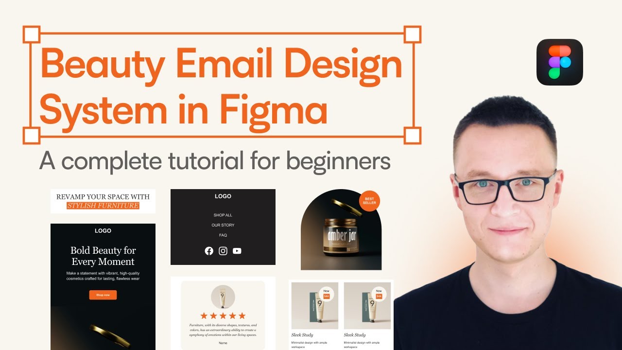 Figma Tutorial: Beauty Email Design System with Reusable Components