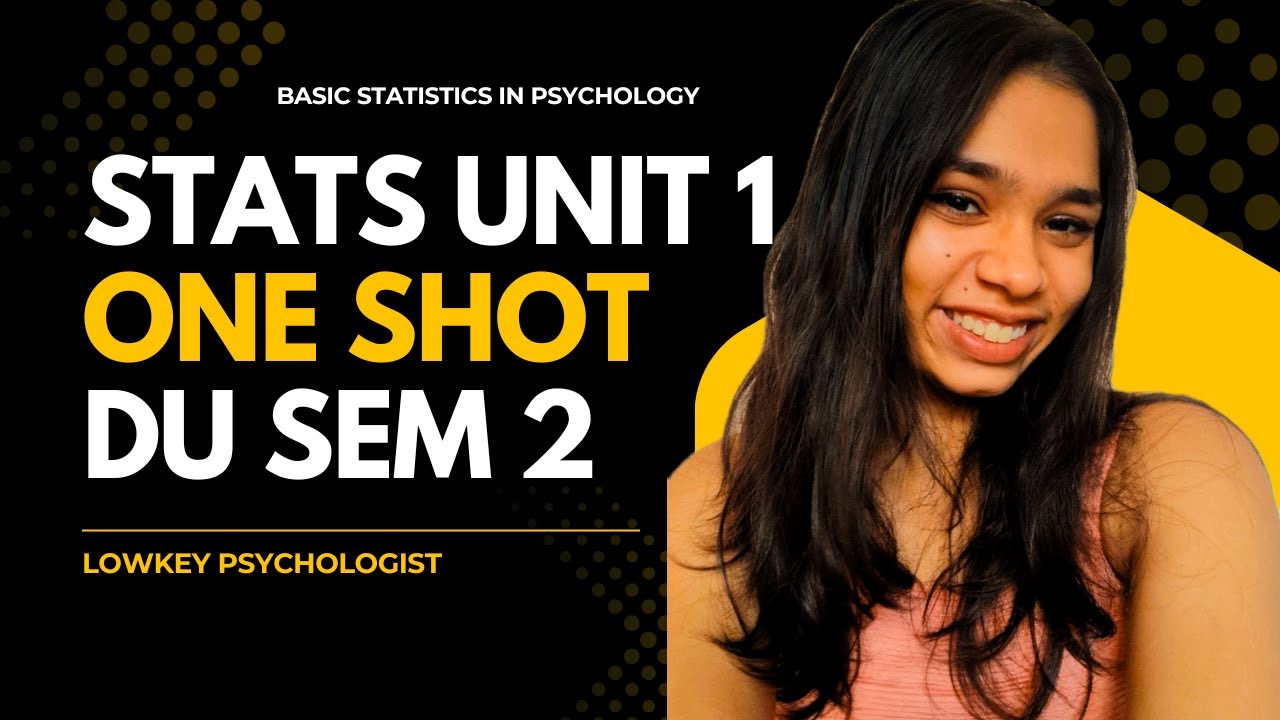 🔥 Statistics Unit 1 DU Psychology Hons | Statistics Explained Like a Pro | Mean, Median, Mode, SD!