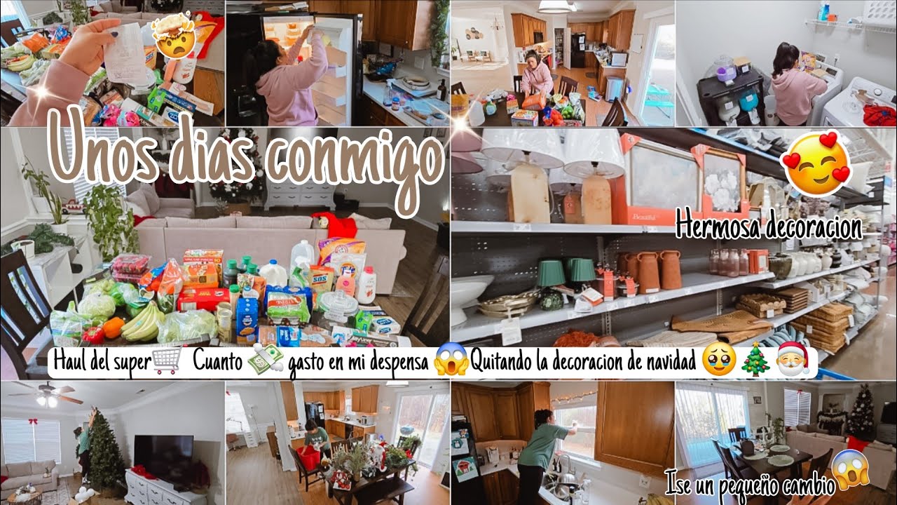 ✨️Preimer video del 2026✨️Haul del super🛒Cuanto 💸 gasto en mi despensa😱Quitando la decoracion de 🎄🎅🥹
