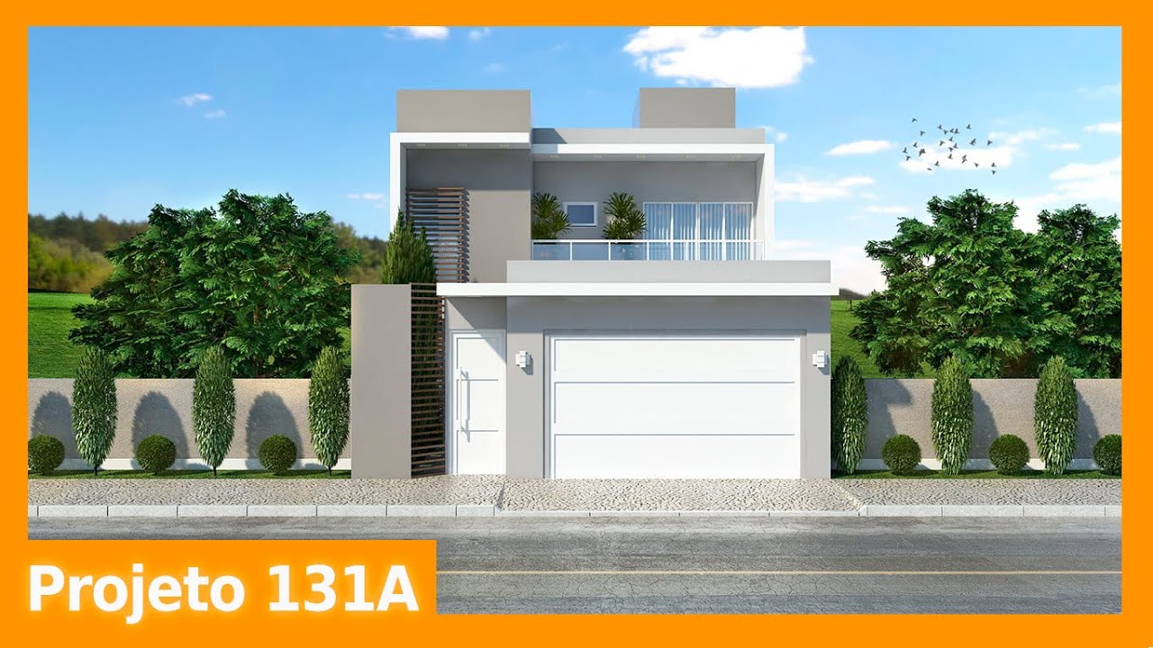 Planta de sobrado com varanda gourmet - 131A