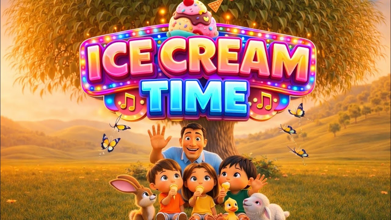 Ice Cream Time🍦| Ice cream song🍨🍓| Learn Fruits with ice cream | Nursery rhymes | Kids song🍎🍉