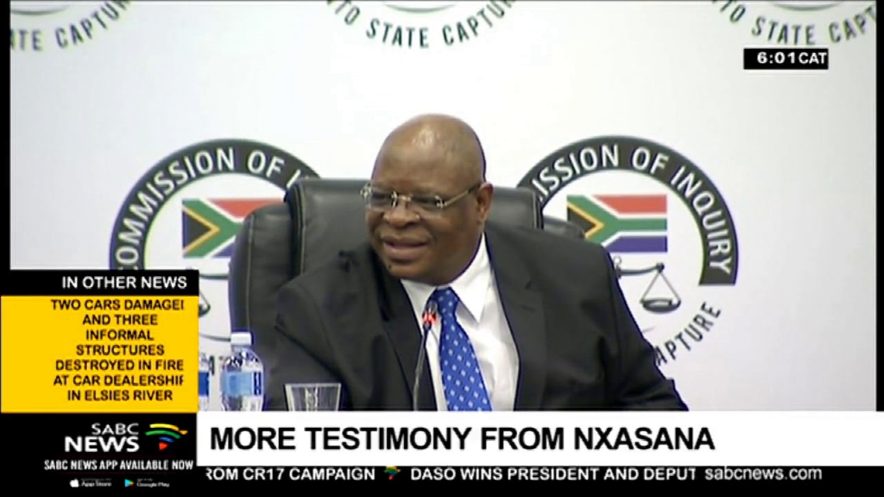 Nxasana to continue his testimony at State Capture Inquiry