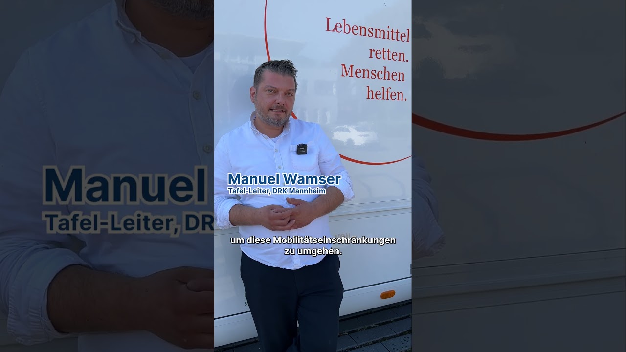 Das Tafelmobil stoppt f&uuml;r Senioren in Weinheim
