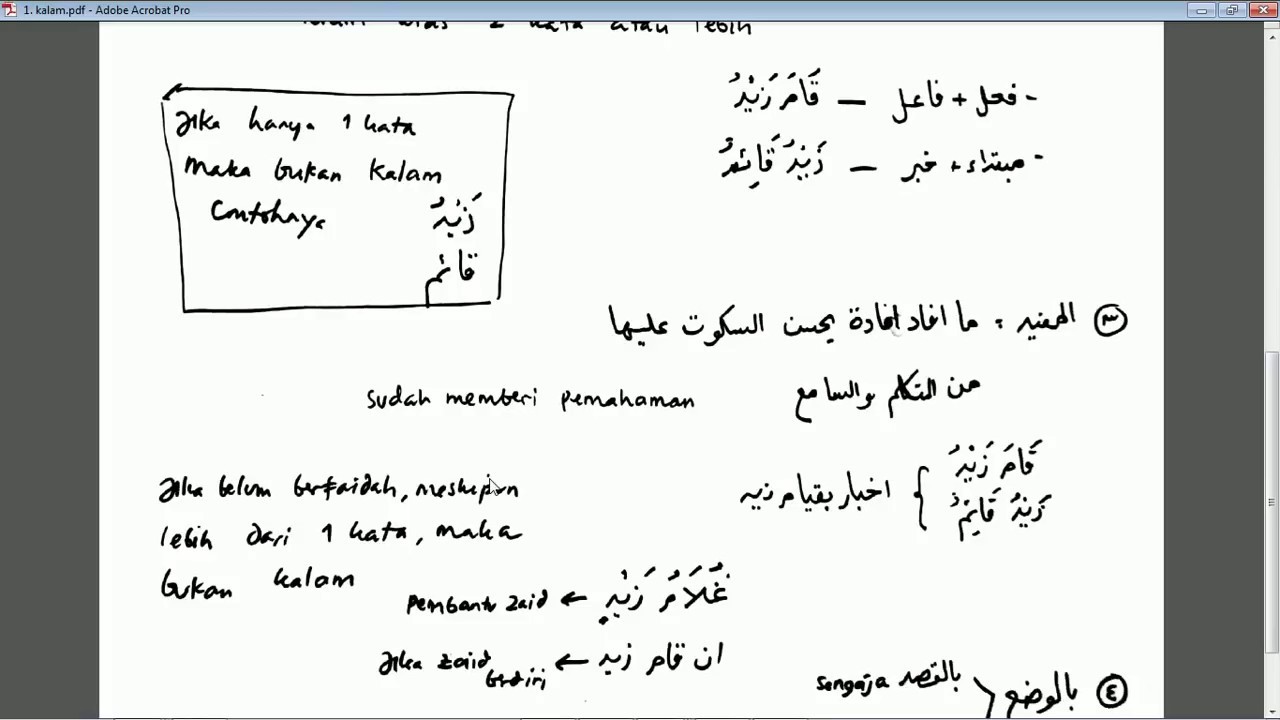Ngaji Kitab Jurumiyah bagian 1  Kalam