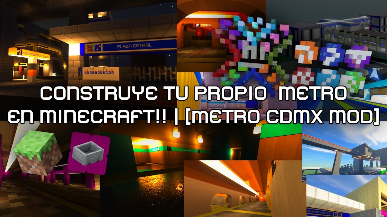 CREA tu PROPIO Metro CDMX en Minecraft!! 🗣️🔥❗🚞| Mod Movilidad Integrada para 1.7.10-1.15.2 | Ranita