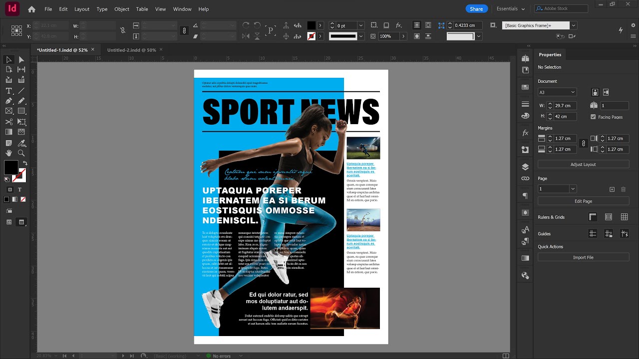 How to Newspaper (Page Layout design) in Adobe InDesign 2022 CC