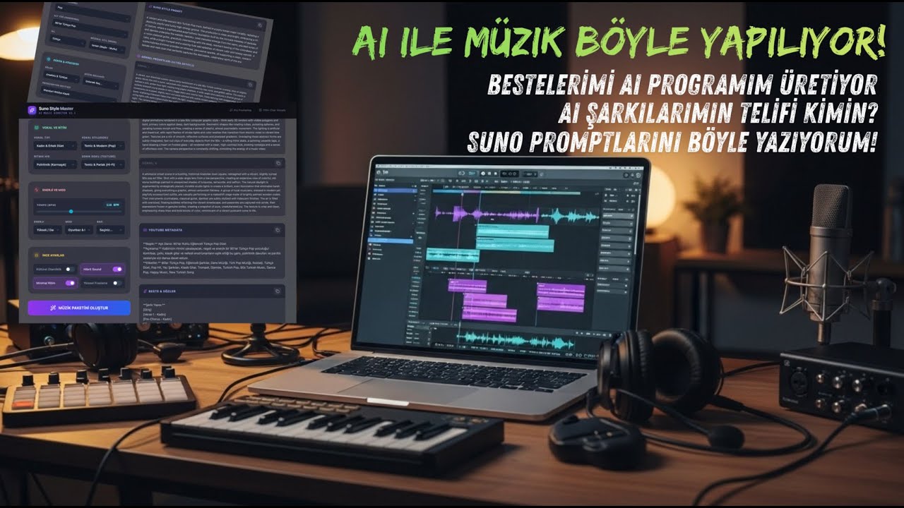 AI ile Kendi Şarkımı Yaptım! Suno Prompt, Telif, Beste Oluşturma &ndash; Baştan Sona Rehber