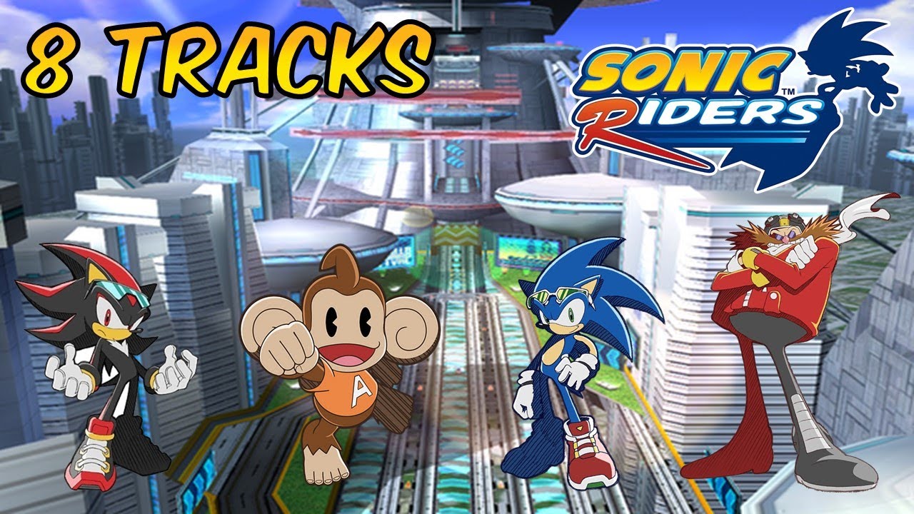 Sonic Riders - Normal Race Mode - 8 Tracks (1/2) With 4 Players