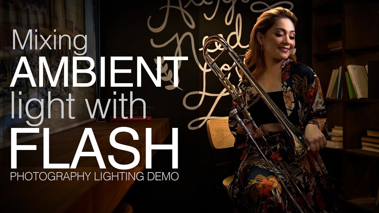 Mixing Indoor Ambient Light and Off Camera Flash: Photography Lighting Tutorial with Demo