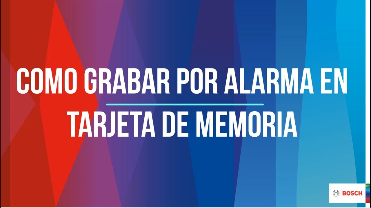 How to Grabar por evento en tarjeta de memoria