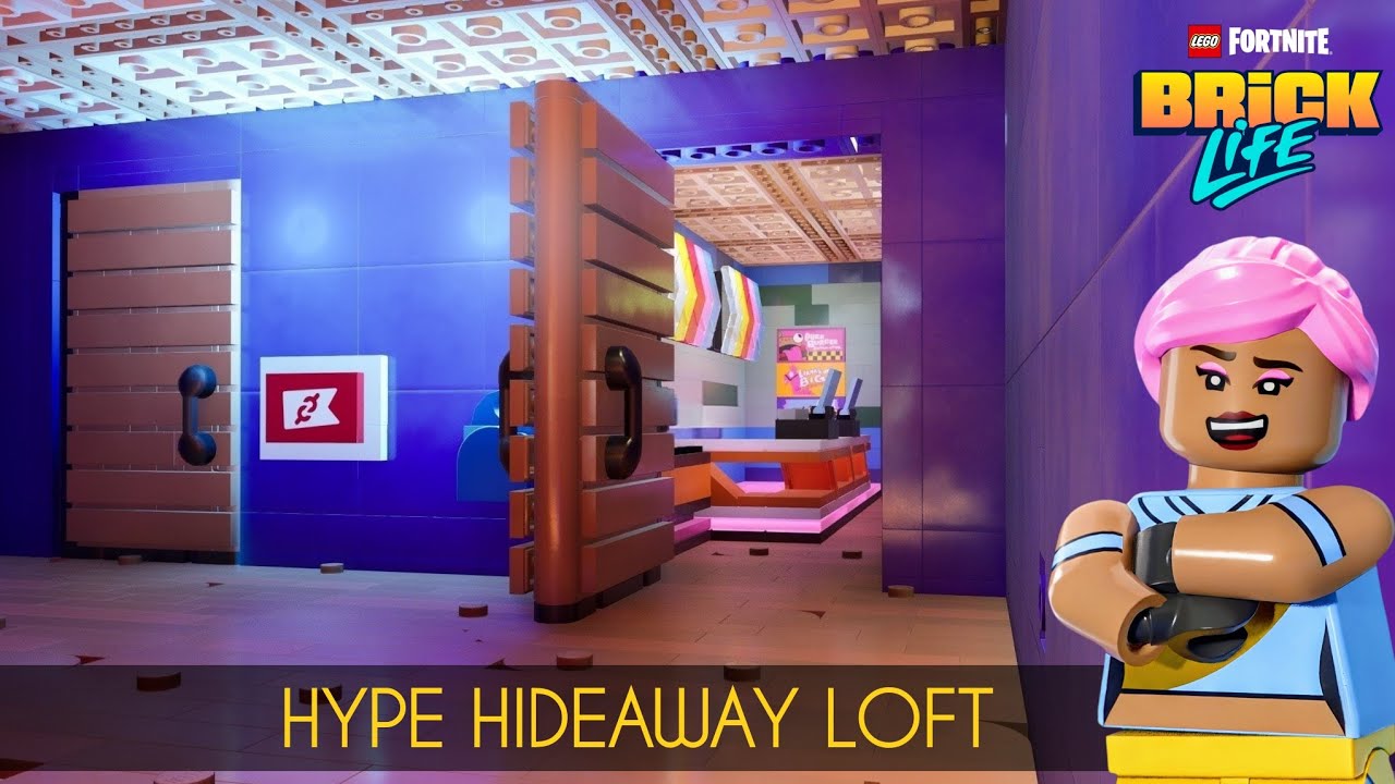 HYPE HIDEAWAY LOFT - Gaming Lounge - Apartment Tour in Lego Fortnite Brick Life