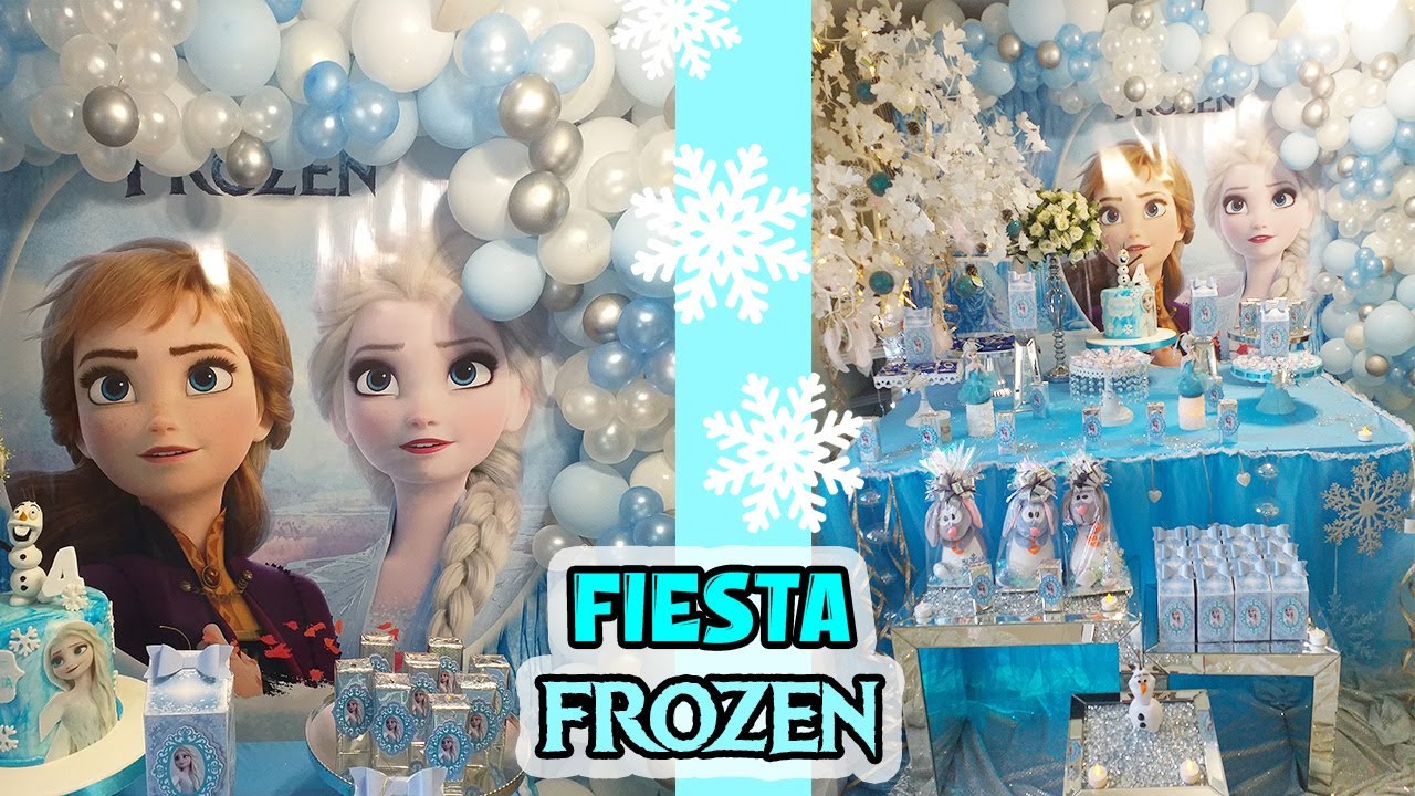 Fiesta temática FROZEN, ARCO de GLOBOS orgánico decoración fiesta CONGELADA