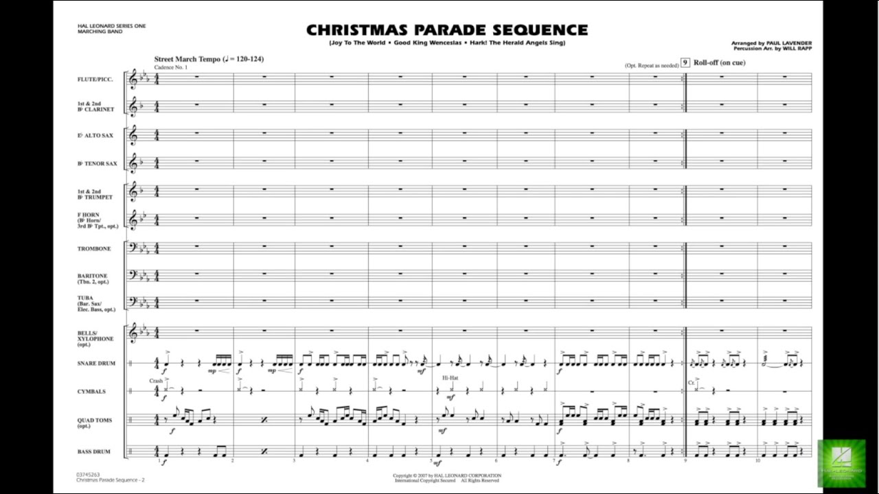 Christmas Parade Sequence arr. Paul Lavender & Will Rapp