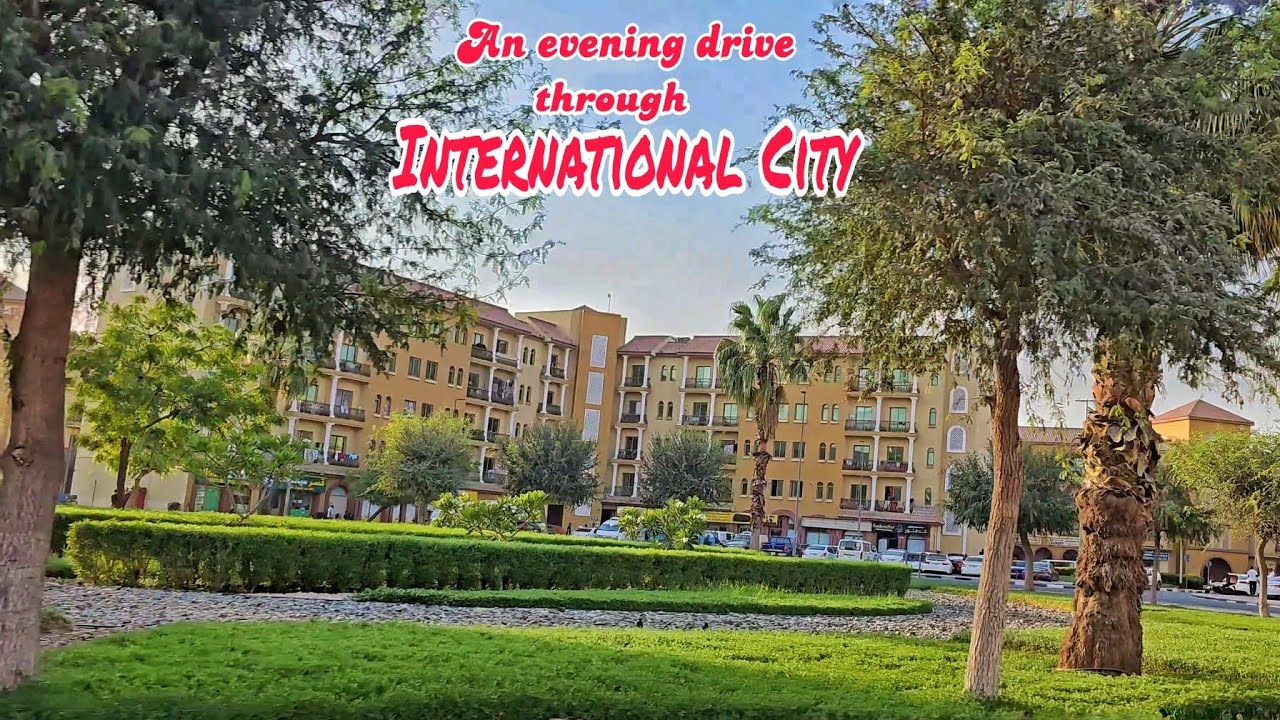 An evening drive through International City Phase 1 Dubai