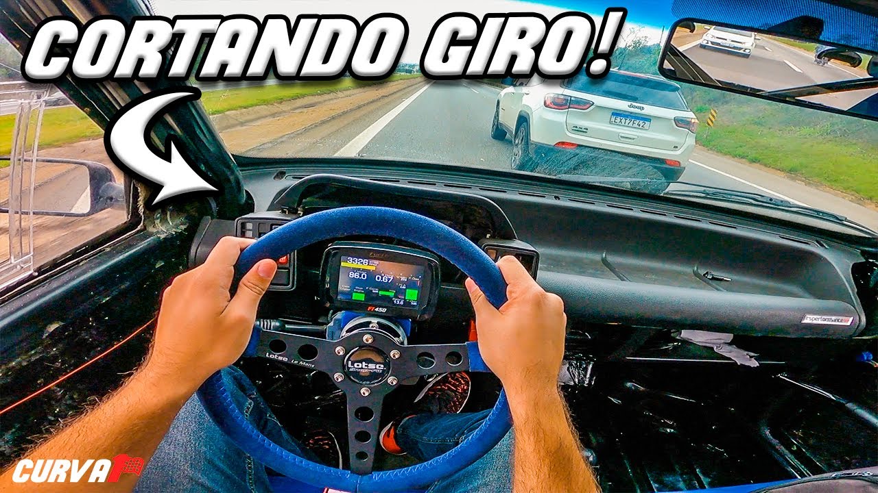 PRIMEIRA VIAGEM COM O FIAT UNO 1.6 16V!!  ACELERANDO TUDO ATÉ O CORTE 🚀