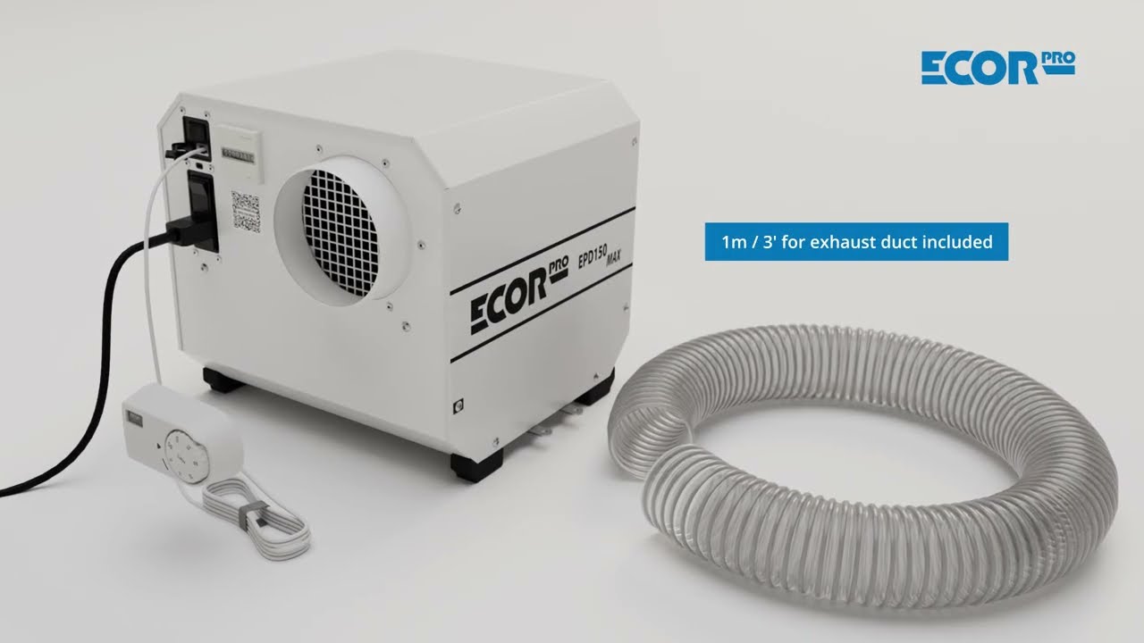 EPD150-MAX DryFan Desiccant Pro Dehumidifier for Home and Semi-Industrial Drying Applications
