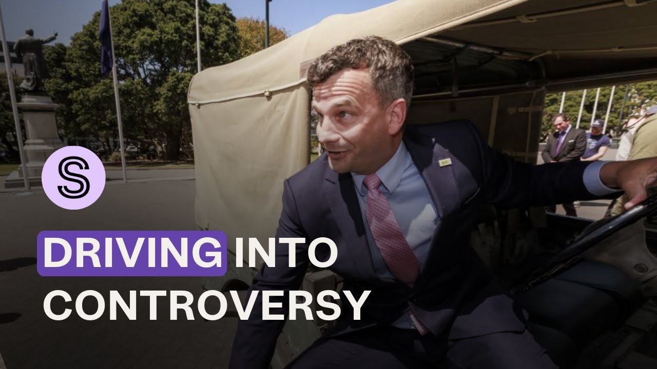 David Seymour attempts to drive Land Rover up Parliament steps in latest controversy | Stuff.co.nz