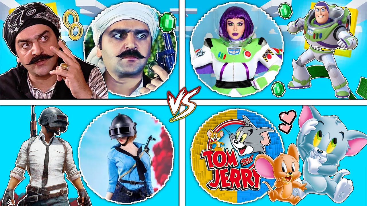 فلم ماين كرافت : كوكب منطاد عائلة توم وجيري ضد باز يطير ضد باب الحارة ضد ببجي !!؟ 🔥😱