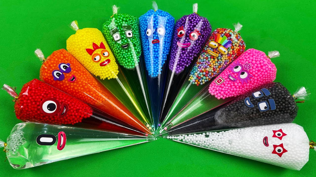 Numberblocks &ndash; DIY Slime With Piping Bags! Satisfying Slime Video★ASMR★#ASMR #PipingBags