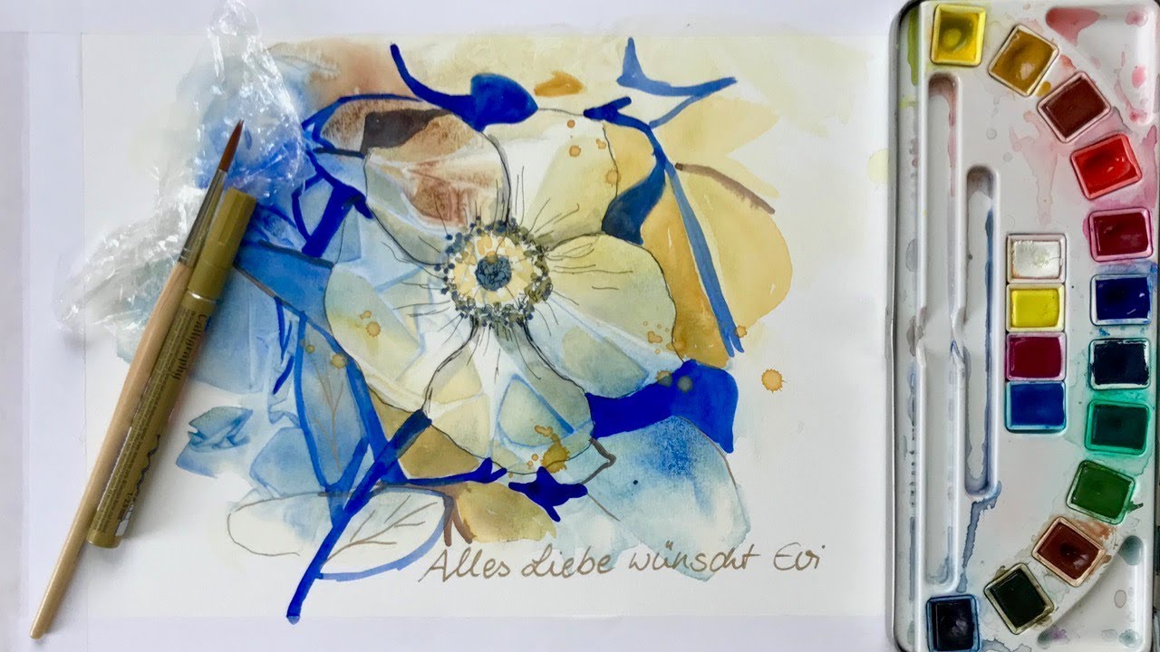 Aquarellmalen für Anfänger (Knitter- oder Folientechnik)