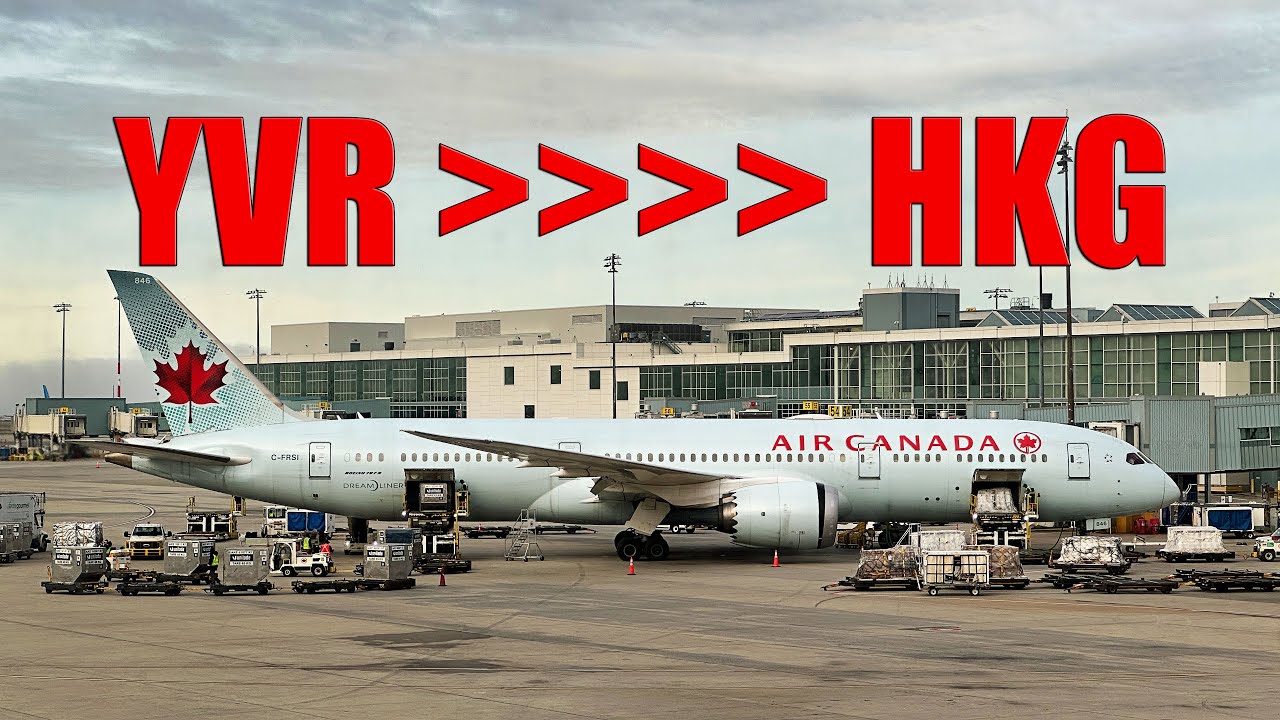 ✈️ [4K] [HD]  Vancouver YVR to Hong Kong HKG via Air Canada  |  加拿大航空從溫哥華飛往香港14 小時航班