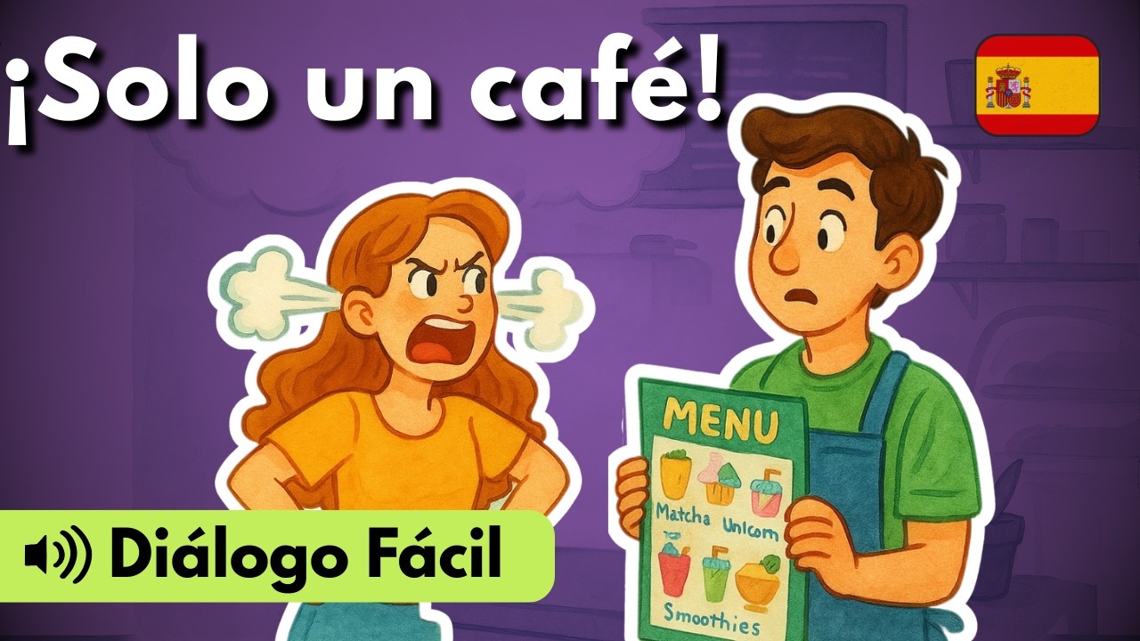 Learn Spanish with Mini Dialogues Ep 10: Just a Coffee! (A1-A2)