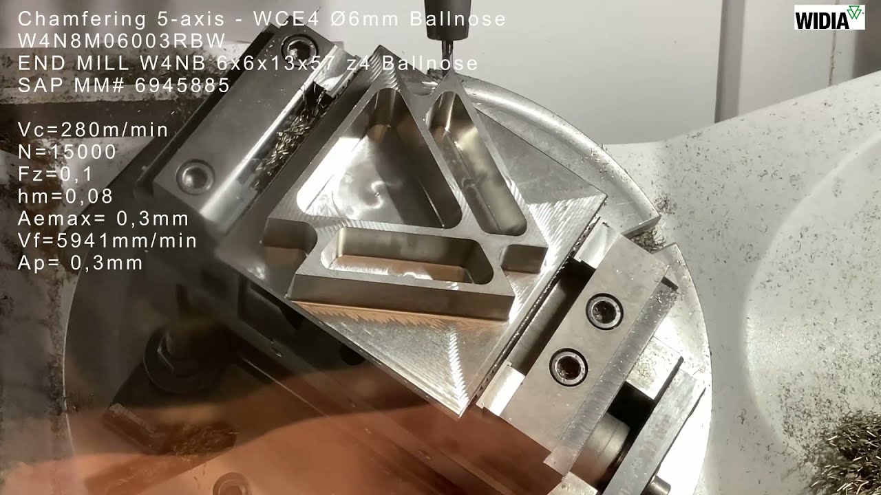 New WIDIA universal endmill - WCE4 - in high speed trochoidal milling of stainless Iphone stand
