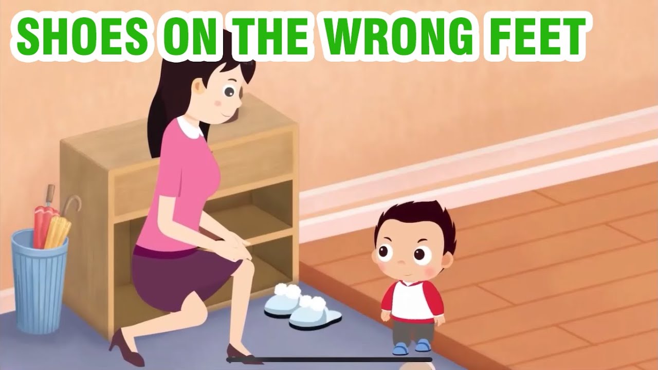 Kids Conversation - Shoes on The Wrong Feet - Learn English for Kids
