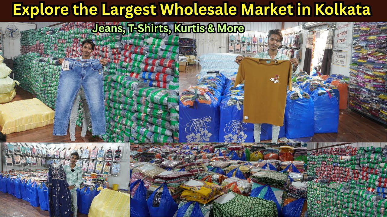 Kolkata Jeans Wholesale Market | Lot Jeans, T-Shirts, Shirts & Kurtis at Cheapest | Export Surplus |