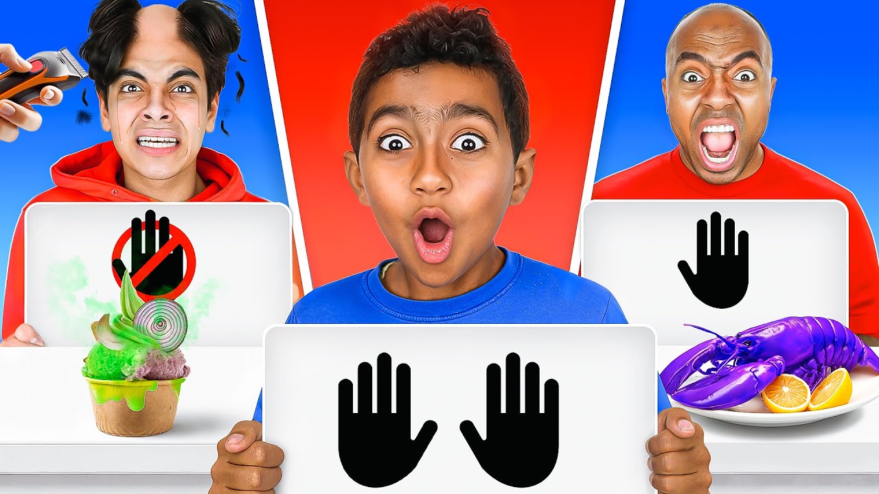تحدي الأكل بدون يدين ضد يد واحدة ضد يدين ! 🖐 والعقاب !! 🔥 مقلب ف الحسين 😭💔 (انهيار وبكاء)
