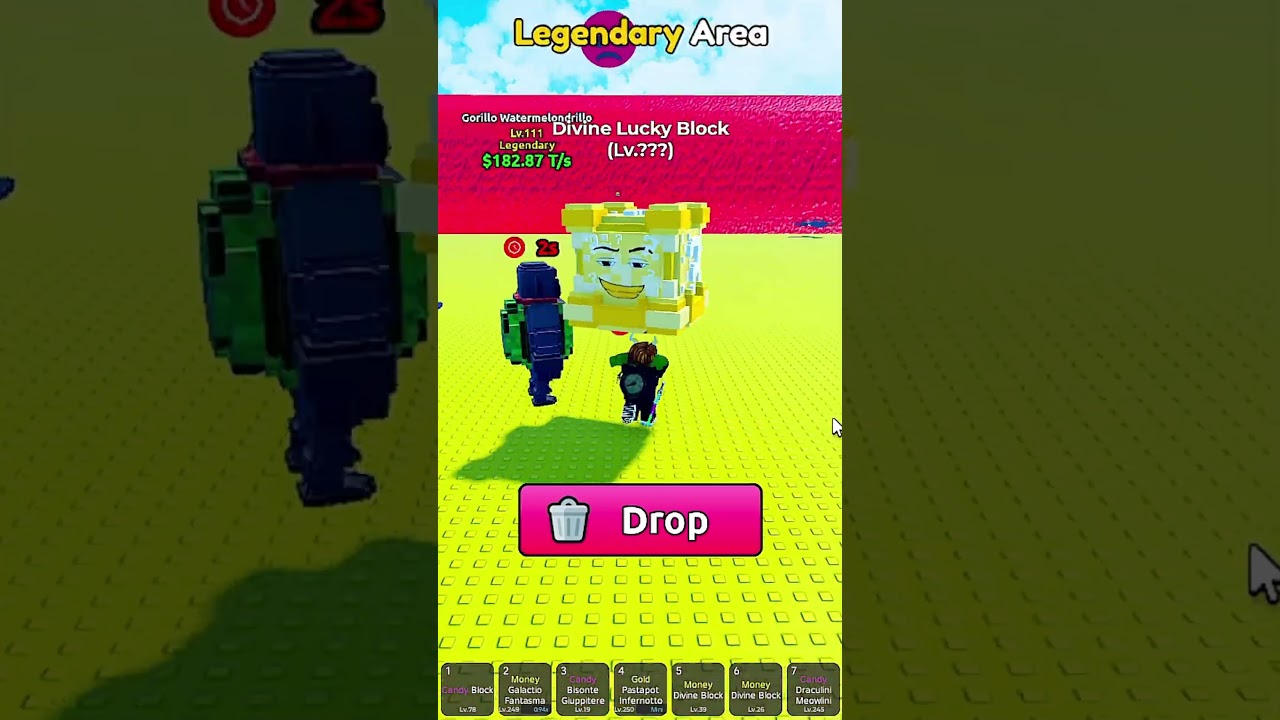 DIVINE BLOCK at Celestial Area But Wait Till Open Lucky Block 💀😅 #roblox #shorts #robloxedit