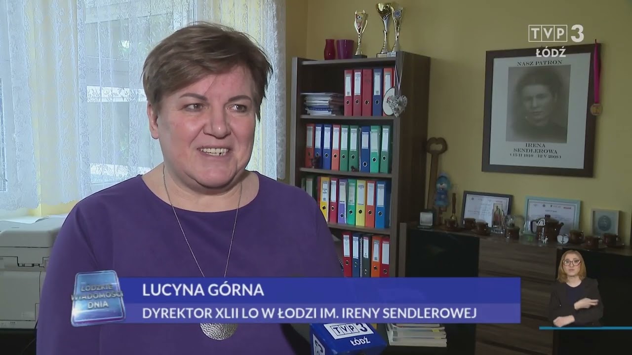 Uczennice z XLII LO w TVP3 Łódź o I. Sendlerowej
