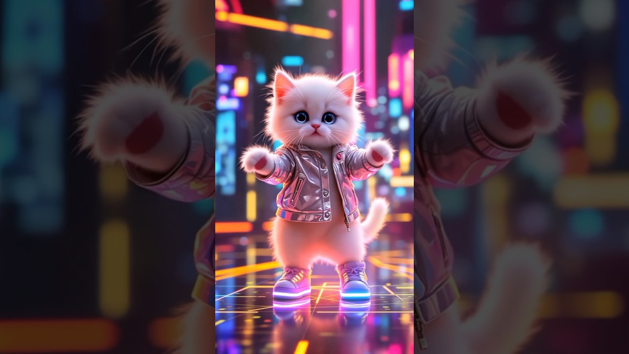 Viral Cute Cat Shuffle Dance 🐾 | Funny Kitten HipHop Moves 2025 #DanceTrend2025 #TikTokCat #shorts