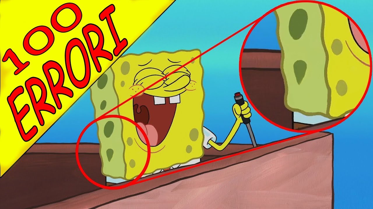 TOP 100 ERRORI di "SpongeBob" - la LOGICA dei CARTONI? - *video epico* 😳😳