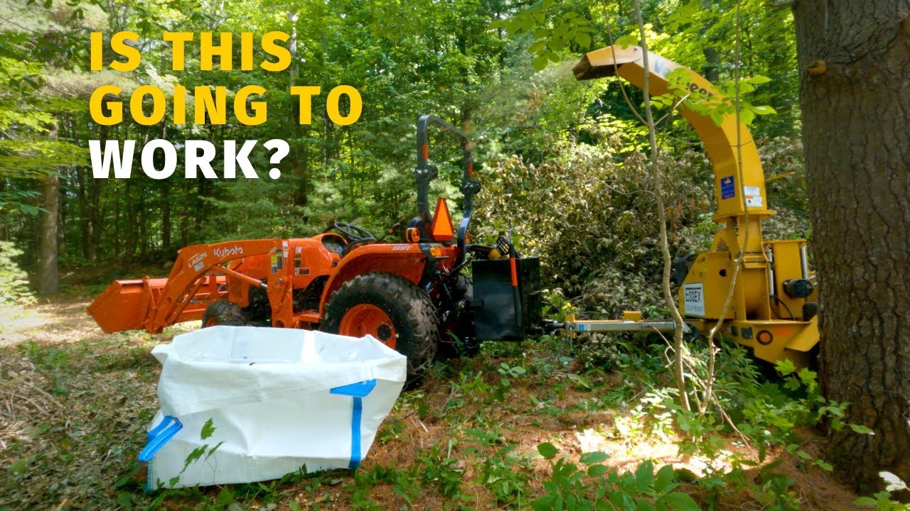 Renting Vermeer 6 inch chipper + builders bag experiment