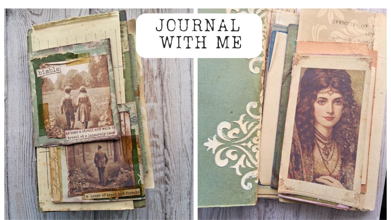 Junk Journal With Me- Adding to my Green Journal