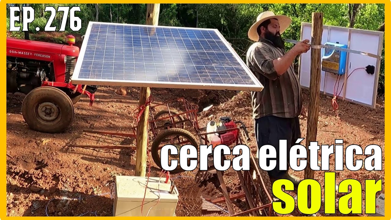 instalei a cerca elétrica solar (off grid) zebu no rancho fundo