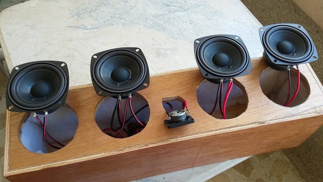 DIY Center Speaker, 2 Way Crossover Build and 4 Speaker Wiring