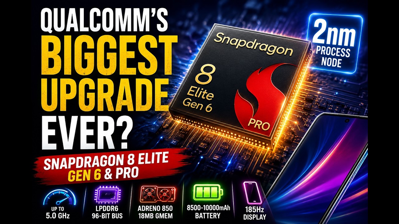 Qualcomm's Biggest Upgrade Ever? Snapdragon 8 Elite Gen 6 & Pro