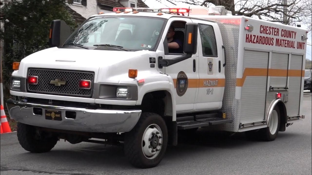 Chester County DES Hazmat 15-1, Hazmat 15-2, Deputy 15 & Utility 15 Responding