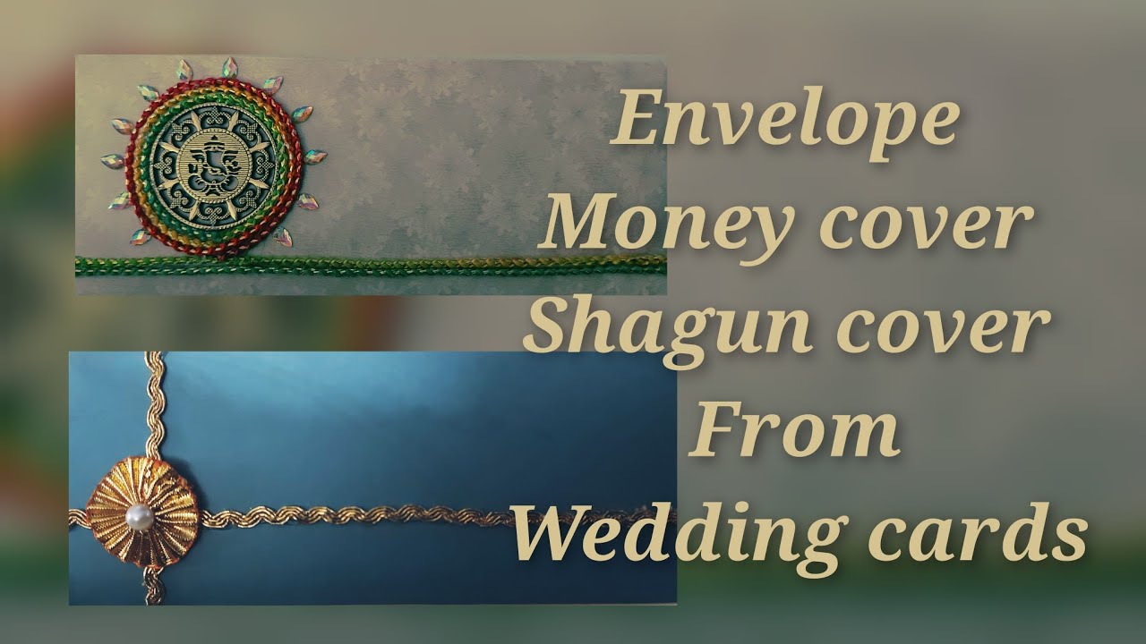 8- Beautiful money envelope from old wedding cards/money cover/best out of waste