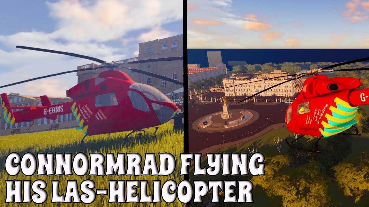 ConnorMrad Flying His LAS Helicopter around London - Buckingham Palace Roblox