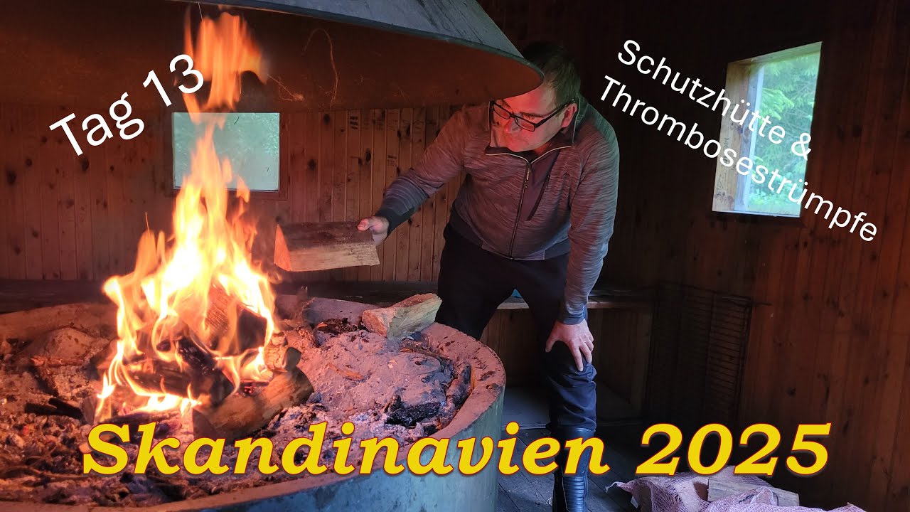 SKANDINAVIEN 2025 - Tag 13/19 - Schutzhütte & Thrombosestrümpfe