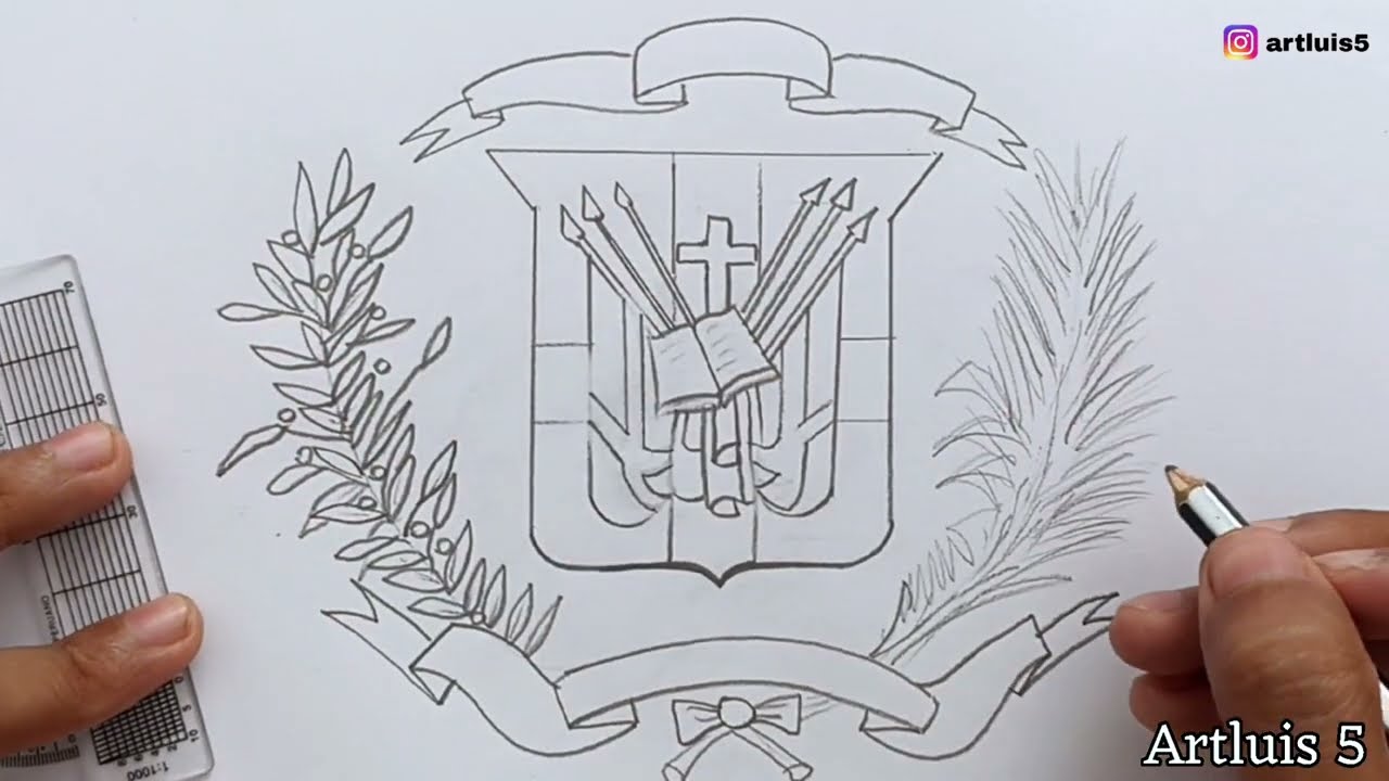 Cómo dibujar el escudo de República Dominicana