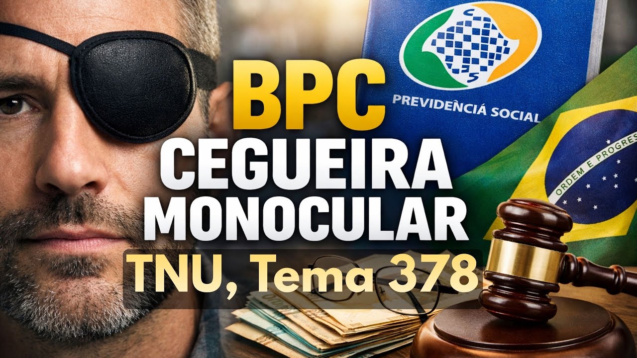 VISÃO MONOCULAR dá direito a BPC? TNU, Tema 378. #beneficioassistencial