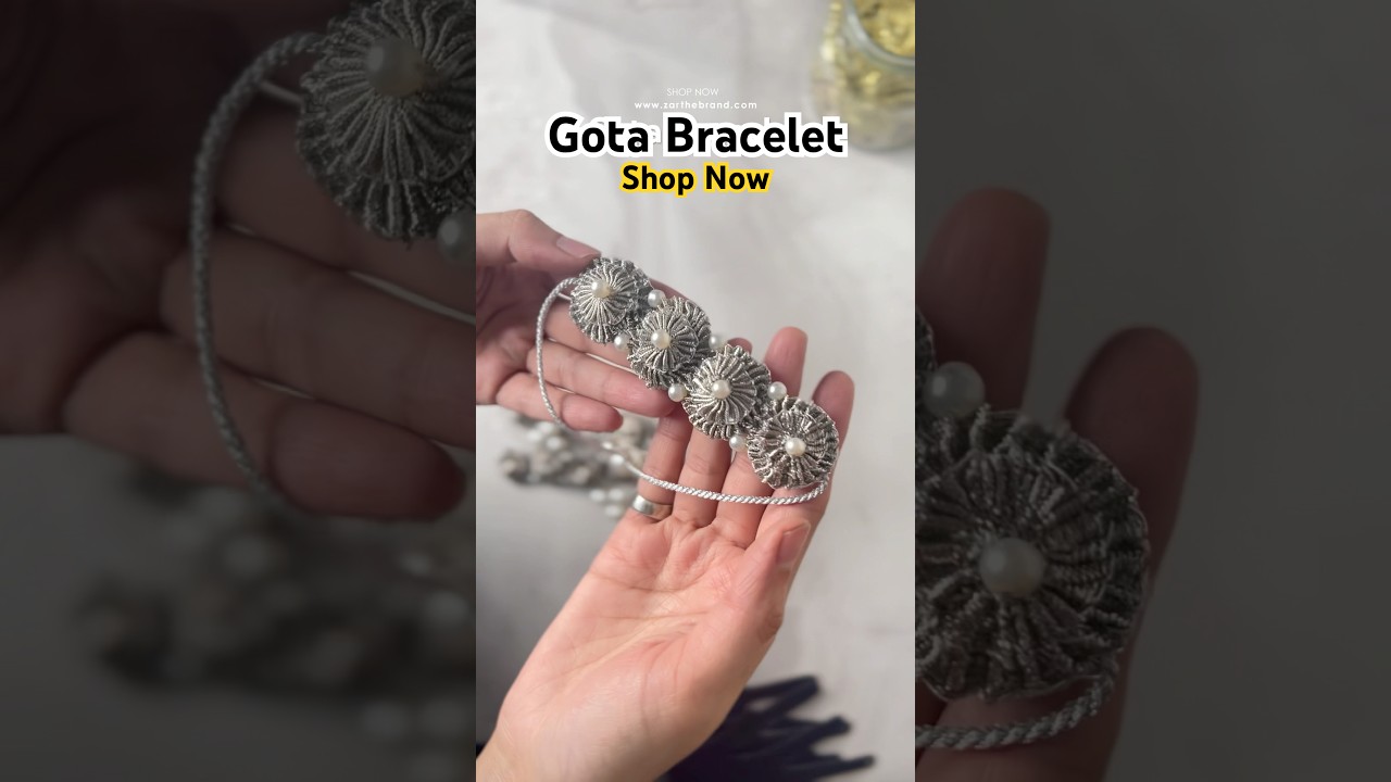 Unique Handmade Gota Jewelry - Pakistani Bracelets for Mayun Mehndi Brides - www.zarthebrand.com