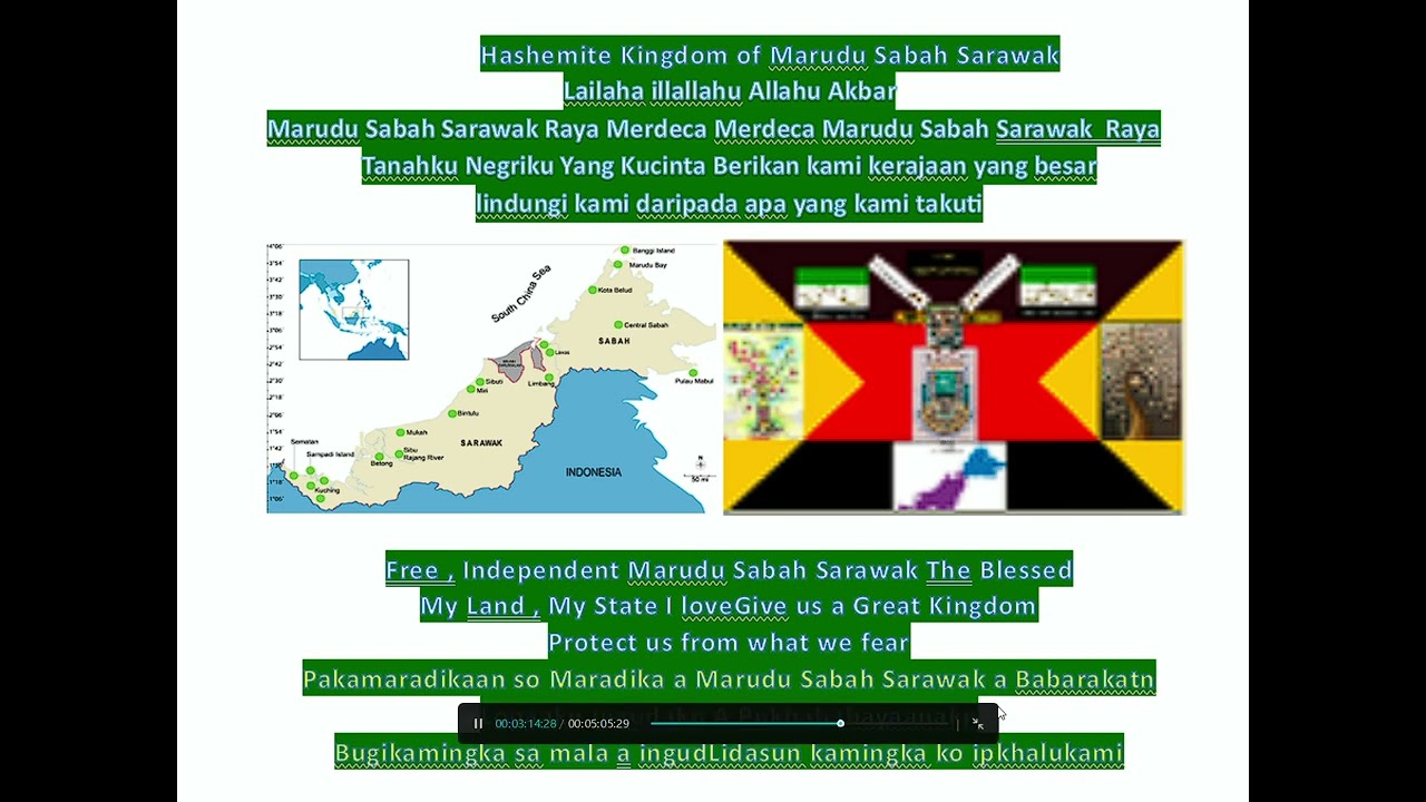 Anthem of the Brunei Empire's Hashemite Kingdom of Marudu Sabah Sarawak or its 2nd Division