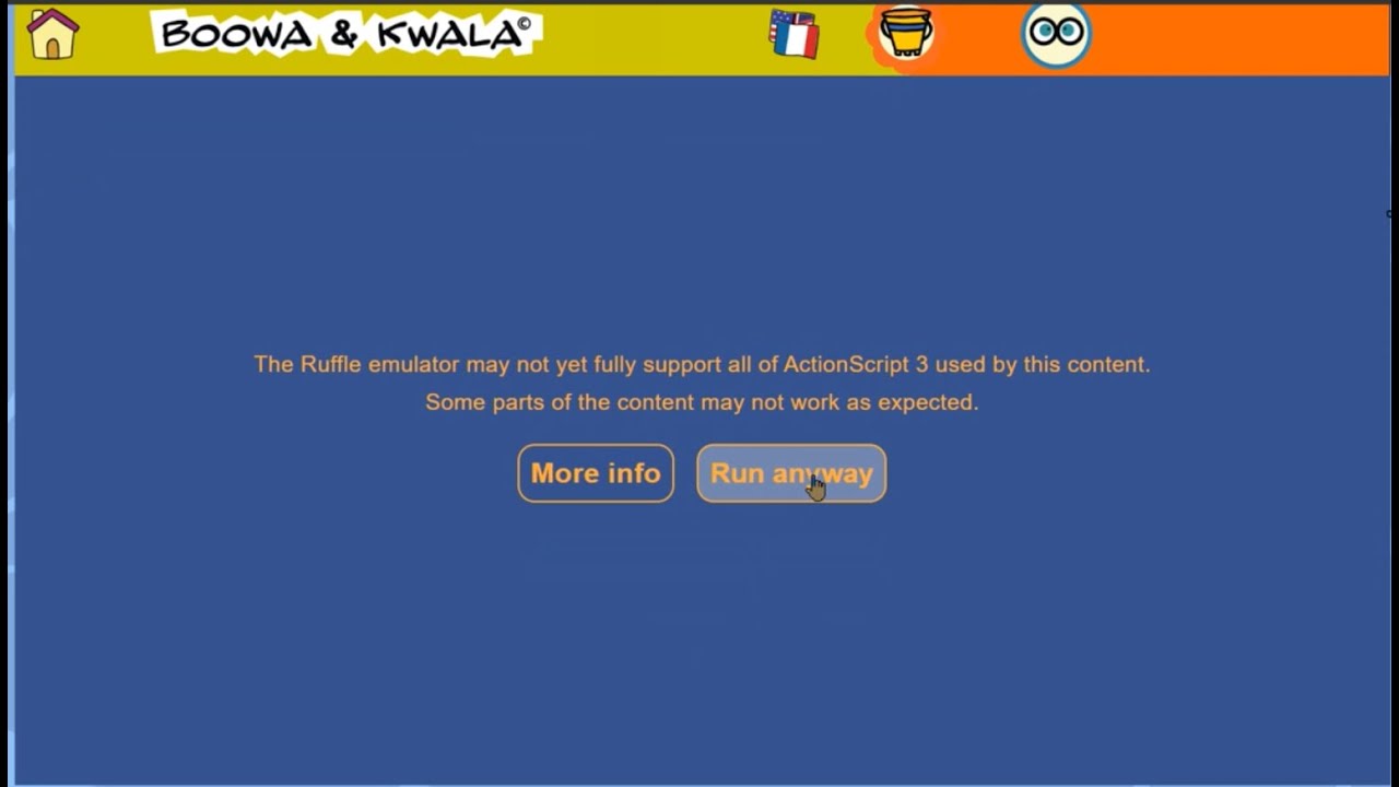 Boowa & Kwala Hide and seek Ruffle emulator corruptions & glitches
