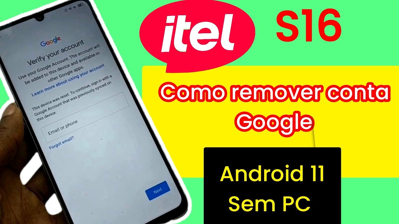 Itel S16 || Android 11|| como remover conta Google | sem pc | método atualizado 2026